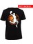 Basketbol Fan Büyük Sırt Baskılı Tasarım Baskılı Bisiklet Yaka 100% Pamuklu Tişört Siyah 2