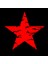 Red Star Tasarım Baskılı Bisiklet Yaka 100% Pamuklu Tişört Siyah 3