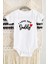 I Love You Dady Bebek Alttan Çıtçıtlı Body Zıbın - Beyaz 4