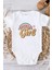 Daddy's Girl Rainbow Babalar Günü Hediyesi Bebek Alttan Çıtçıtlı Body Zıbın - Beyaz 5