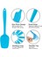 Adet Silikon Spatula, Mavi Silikon Kauçuk Spatula Seti, 450℉ Isıya Dayanıklı Pişirme Gereçleri Pişirme Pişirme Karıştırma Dekorasyon, Esnek ve Kusursuz Tasarım, Yapışmaz ve Bulaşık (Yurt Dışından) 2
