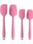 Silikon Spatula Seti, Kauçuk Kaşık Spatula Isıya Dayanıklı Kaşık Tek Parça Tasarım Dikişsiz Spatula Yapışmaz Kazıyıcılar Pişirme Karıştırma Aleti (Pembe) (Yurt Dışından) 2
