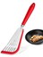 Yapışmaz Tencere Için Friekylin Silikon Balık Spatula, Pişirme Için Isıya Dayanıklı Oluklu Spatula Döner (Kırmızı) (Yurt Dışından) 1