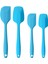 Silikon Spatula Seti, Kauçuk Kaşık Spatula Isıya Dayanıklı Kaşık Tek Parça Tasarım Dikişsiz Spatula Yapışmaz Kazıyıcılar Pişirme Karıştırma Aleti (Mavi) (Yurt Dışından) 2