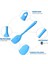 Silikon Spatula Seti, Kauçuk Kaşık Spatula Isıya Dayanıklı Kaşık Tek Parça Tasarım Dikişsiz Spatula Yapışmaz Kazıyıcılar Pişirme Karıştırma Aleti (Mavi) (Yurt Dışından) 3