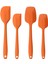 Silikon Spatula Seti, Kauçuk Kaşık Spatula Isıya Dayanıklı Kaşık Tek Parça Tasarım Dikişsiz Spatula Yapışmaz Kazıyıcılar Pişirme Karıştırma Aleti (Turuncu) (Yurt Dışından) 2