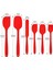 Yapışmaz Tencere Seti Için Silikon Spatula Seti, Pişirme Pişirme Karıştırma, Kusursuz Tasarım, Bulaşık Makinesinde Yıkanabilir Bpa Içermeyen Kırmızı 6'lı Set (Yurt Dışından) 4