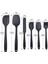 Yapışmaz Tencere Seti Için Silikon Spatula Seti, Pişirme Pişirme Karıştırma, Kusursuz Tasarım, Bulaşık Makinesinde Yıkanabilir Bpa Içermeyen Siyah 6'lı Set (Siyah) (Yurt Dışından) 2