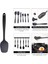 Yapışmaz Tencere Seti Için Silikon Spatula Seti, Pişirme Pişirme Karıştırma, Kusursuz Tasarım, Bulaşık Makinesinde Yıkanabilir Bpa Içermeyen Siyah 6'lı Set (Siyah) (Yurt Dışından) 3