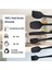 Yapışmaz Tencere Seti Için Silikon Spatula Seti, Pişirme Pişirme Karıştırma, Kusursuz Tasarım, Bulaşık Makinesinde Yıkanabilir Bpa Içermeyen Siyah 6'lı Set (Siyah) (Yurt Dışından) 4