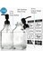 Paslanmaz Siyah Lekeli 2 Paket Sabunluk 304 Paslanmaz Çelik Pompa, 10 Adet Çıkartmalı Şık El Sabunu Dispenseri, Mutfak ve Banyo Için Doldurulabilir Cam Sabunluk. (Yurt Dışından) 2