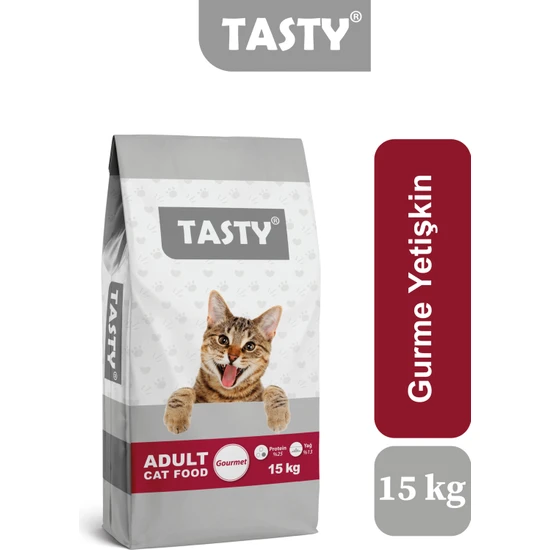 Tasty Gurme, Renkli Taneli Yetişkin Kedi Maması 15 kg