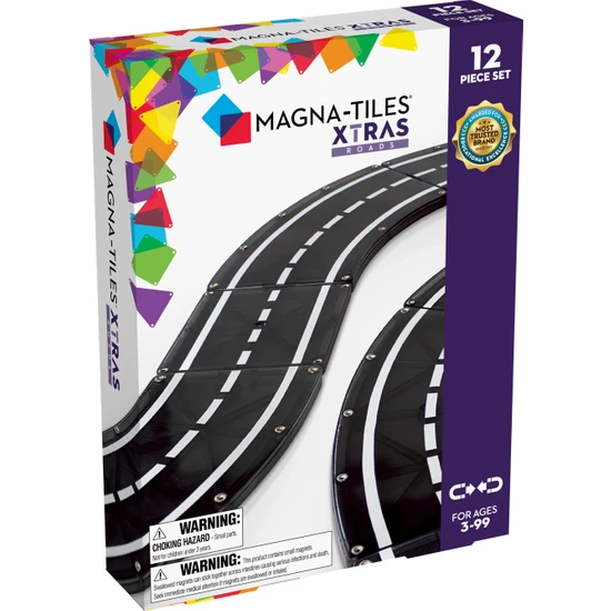 Magna-Tiles - Xtra Roads 12-Piece Set - Yol Seti 12 Parça