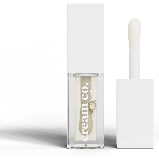 Cream Co. Lip Oil Gloss Dudak Parlatıcısı Nemlendirici Besleyici Dudak Bakım Yağı Vanilya Aromalı