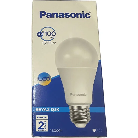 Panasonic 14W (100W) 6500K (Beyaz Işık) E27 Duylu LED Ampul (8 Adet)