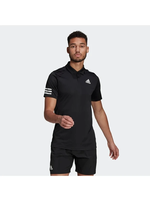 Adidas Tennis Club 3-Stripes Erkek Siyah Polo Tişört GL5421