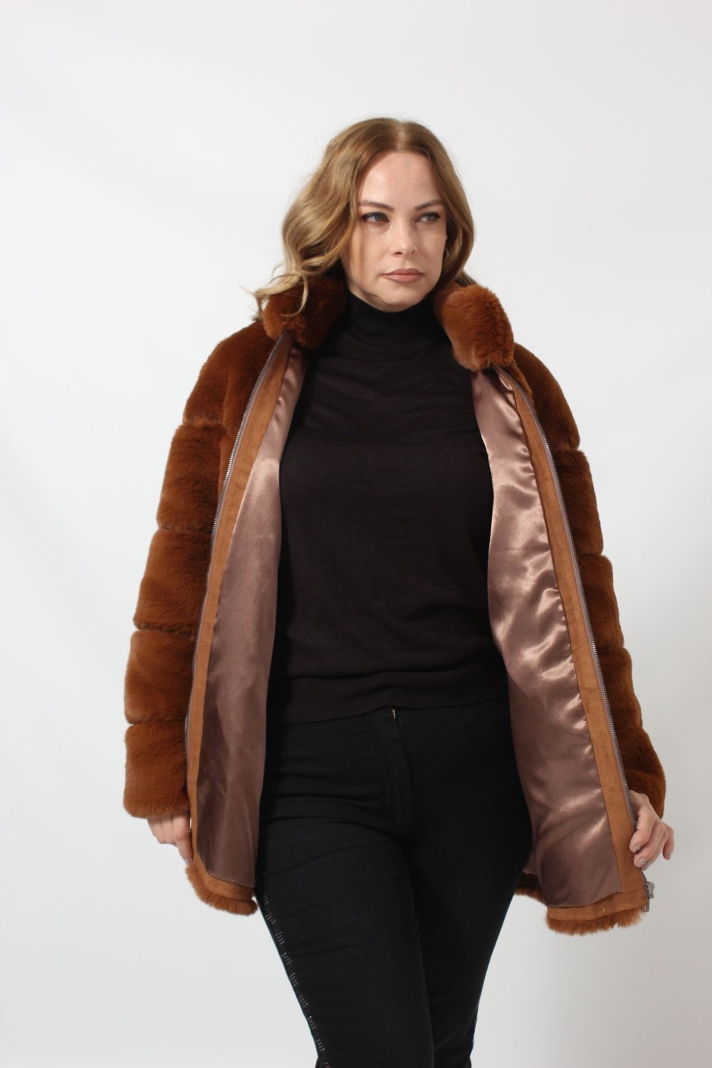 Moda Berray Tüylü Lüks Kaban görsel 7