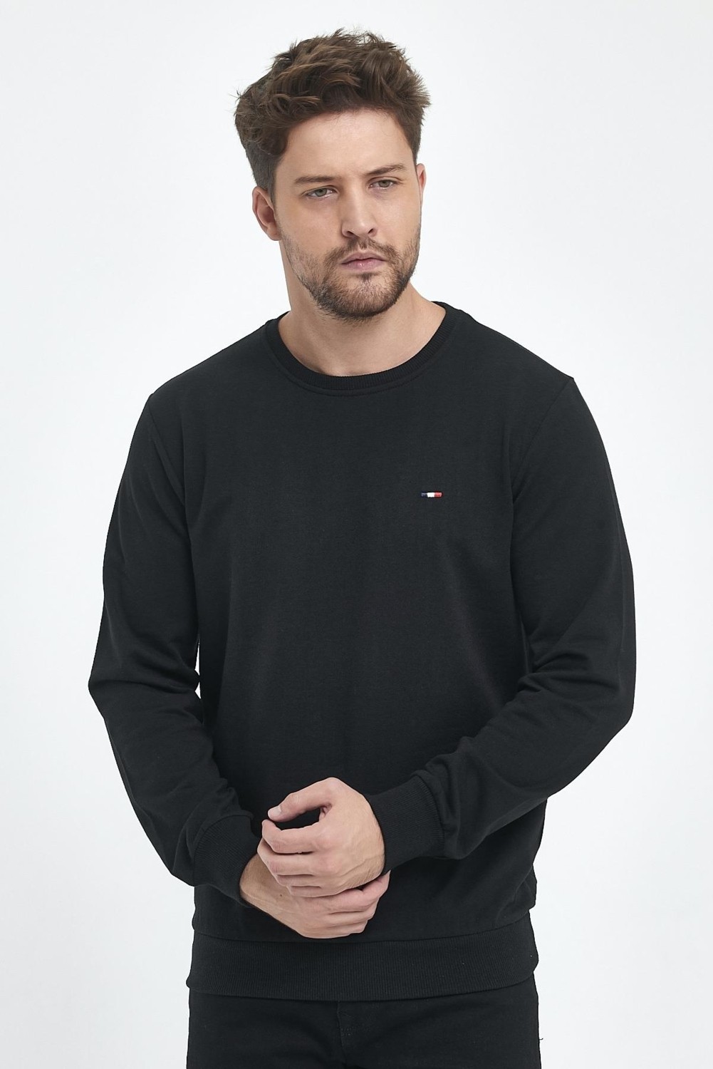 Mmetalic Erkek Çok Renkli Bisiklet Yaka Nakış Detaylı Regular Fit 4'lü Sweatshirt MMTLCE70-4