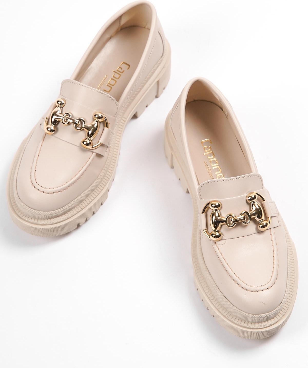 Capone Outfitters Denni Oval Burunlu Metal Tokalı Trak Tabanlı Kadın Loafer görsel 3