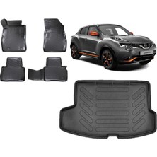 Team Car Nissan Juke 2018 Model Üst Kademe 3D Bagaj Havuzu+3d Havuzlu Araca Özel Paspas Takımı