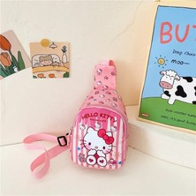 Jingyikeji Sanrio Hello Kitty Çocuk Göğüs Çantası 2023 Kuromi Sevimli Bozuk Para Cüzdanı Omuz Çantası Erkek Kız Çapraz Vücut Çanta Moda Askılı Çanta (Yurt Dışından)