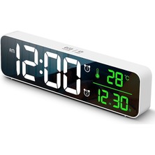 Jingyikeji Dijital Saat, Dijital Saat Büyük Ekran, Oturma Odası Için Dijital Çalar Saat, Yatak Odaları Için LED Elektrikli Çalar Saatler, Tarih ve Sıcaklık Göstergesi Dijital Duvar Saati, Oto (Yurt Dışından)