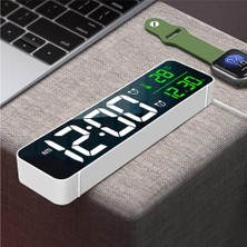 Jingyikeji Dijital Saat, Dijital Saat Büyük Ekran, Oturma Odası Için Dijital Çalar Saat, Yatak Odaları Için LED Elektrikli Çalar Saatler, Tarih ve Sıcaklık Göstergesi Dijital Duvar Saati, Oto (Yurt Dışından)
