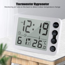 Jingyikeji Elektronik Saat, Geri Sayım Termometreli Çok Fonksiyonlu Büyük Ekran Çalar Saat Çalar Saat Abs Yatak Odası Oturma Odası Ofis Için Uygun 3,6 x 2,6 x 0,5 Inç (Yurt Dışından)