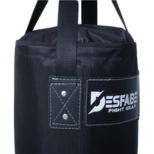 Desfabe Polydes 120X30 cm Kolonlu Boks Kum Torbası Siyah+El Sargı Bandajı+Atlama Ipi