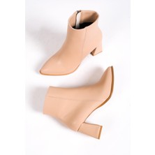 Modabuymus Kairobi Ten Mat Kalın Topuklu Klasik Bot