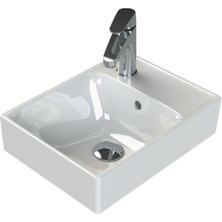 Turkuaz Seramik Sharp 40X30 cm Etajerli Lavabo