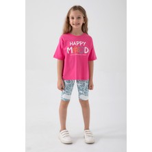 RolyPoly Happy Mood Açık Fuşya Kız Çocuk Bermuda Takım