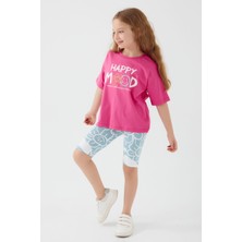 RolyPoly Happy Mood Açık Fuşya Kız Çocuk Bermuda Takım