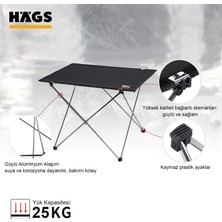 Haegs Ultralight Katlanır Kamp Sehpası, Piknik, Bbq, Balıkçılık, Avcılık, Plaj Için Taşınabilir Kompakt Outdoor Kamp Piknik Masası  Küçük - Siyah