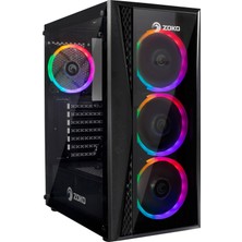 Zoko Melody x 4X12 cm Rainbow Fanlı Temperli Cam Gaming Bilgisayar Kasası
