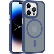 Bufalo Glass BufaloGlass iPhone 13 Pro Max MagSafe Uyumlu Premium Magnific Dark Blue Case/ MagSafe Premium Koyu Mavi Kılıf