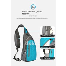 Dolob Yeni High-End Erkek Göğüs Çantası Çapraz-Uzun Moda Rahat Büyük Kapasiteli Su Geçirmez Çok Fonksiyonlu (Yurt Dışından)