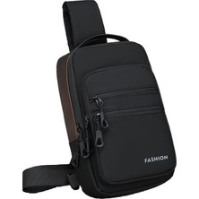 Love Home Yeni Erkek Göğüs Çantası Crossbody Çantası Omuz Çantası Büyük Kapasiteli Çanta Gündelik Çok Fonksiyonlu Sırt Çantası Su Geçirmez Göğüs Çantası (Yurt Dışından)