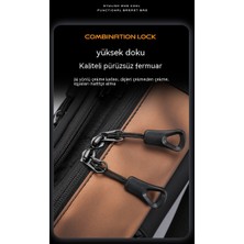 Love Home Yeni Erkek Göğüs Çantası Crossbody Çantası Omuz Çantası Büyük Kapasiteli Çanta Gündelik Çok Fonksiyonlu Sırt Çantası Su Geçirmez Göğüs Çantası (Yurt Dışından)