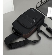Love Home Yeni Erkek Göğüs Çantası Crossbody Çantası Omuz Çantası Büyük Kapasiteli Çanta Gündelik Çok Fonksiyonlu Sırt Çantası Su Geçirmez Göğüs Çantası (Yurt Dışından)