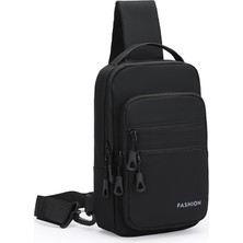 Love Home Yeni Erkek Göğüs Çantası Crossbody Çantası Omuz Çantası Büyük Kapasiteli Çanta Gündelik Çok Fonksiyonlu Sırt Çantası Su Geçirmez Göğüs Çantası (Yurt Dışından)