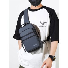 Love Home Yeni Erkek Göğüs Çantası Crossbody Çantası Omuz Çantası Büyük Kapasiteli Çanta Gündelik Çok Fonksiyonlu Sırt Çantası Su Geçirmez Göğüs Çantası (Yurt Dışından)
