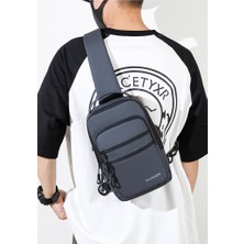 Love Home Yeni Erkek Göğüs Çantası Crossbody Çantası Omuz Çantası Büyük Kapasiteli Çanta Gündelik Çok Fonksiyonlu Sırt Çantası Su Geçirmez Göğüs Çantası (Yurt Dışından)