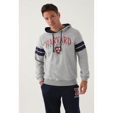 Harvard Gri Melanj Erkek Sweatshirt