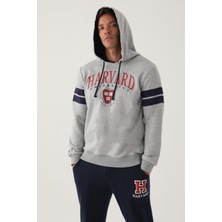 Harvard Gri Melanj Erkek Sweatshirt