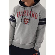 Harvard Gri Melanj Erkek Sweatshirt