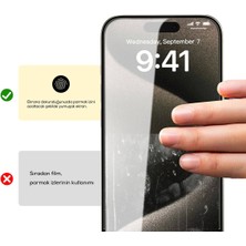 Cepustik Telefon Aksesuarları iPhone 15 Plus Zore Rika Premium Hayalet Temperli Cam Ekran Koruyucu