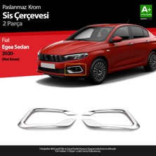 S-Dizayn Fiat Egea Sedan Krom Sis Çerçevesi 2 Prç. 2020 Üzeri (Mat Krom)