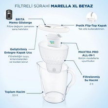 Brıta Marella XL ''3x Maxtra Pro All-İn-1 Filtreli'' Su Arıtma Sürahisi - Beyaz