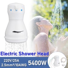 Betty Becky 3800W~5400W Sıcaklık Kontrol Cihazı Elektrikli Duş Başlığı Anında Su Isıtıcı 110V/220V Ev Banyo Kamp Seyahat Yüzme Havuzu Aracı Için Yeni (Yurt Dışından)